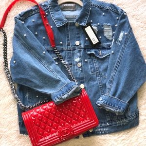 Pearl Denim Jacket and Bag Bundle Deal
